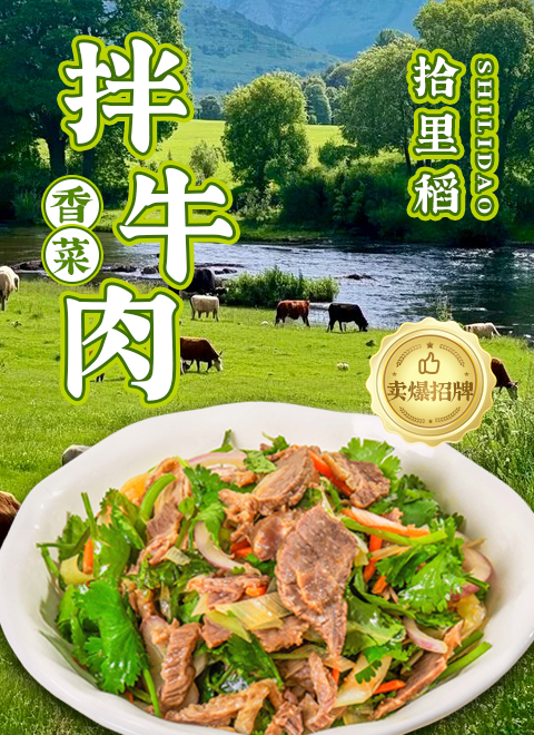 拾里稻-香菜拌牛肉